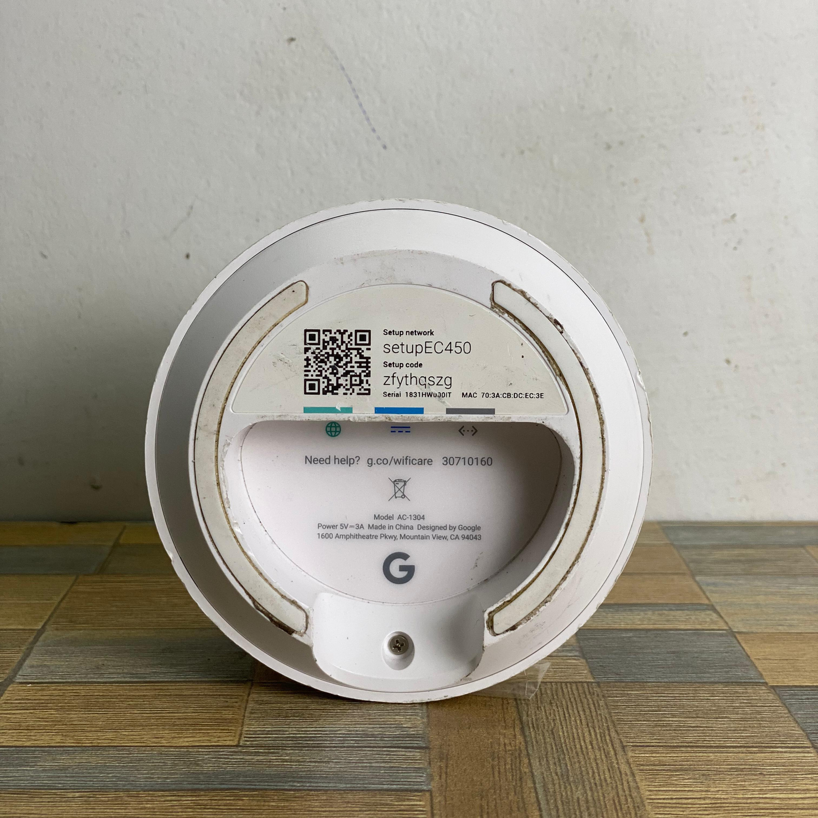 Google Wi-Fi Mesh NLS-1304 Mesh Router Pack of 3 with Power Adapter and Accessories"