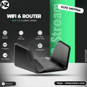Netgear Nighthawk RAX70 Wi-Fi 6 Router | Nighthawk AX6600 Tri-Band Router (Branded Used)