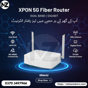 XPON Dual-Band AC1200 Fiber Router front view Pakistan