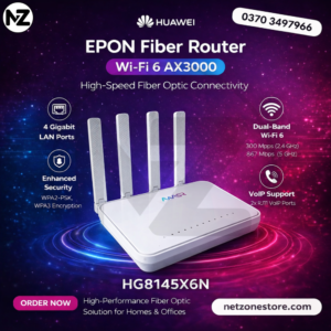 Huawei HG8145X6N EPON Router | Wi-Fi 6 AX3000 Fiber Optic Router in Pakistan (Branded Used)
