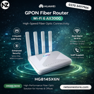 Huawei HG8145X6N GPON Router | Wi-Fi 6 AX3000 Fiber Optic Router in Pakistan (Branded Used)