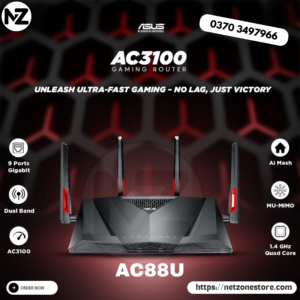 ASUS RT-AC88U AC3100 Dual Band Gigabit Wi-Fi Gaming Router (Branded Used)